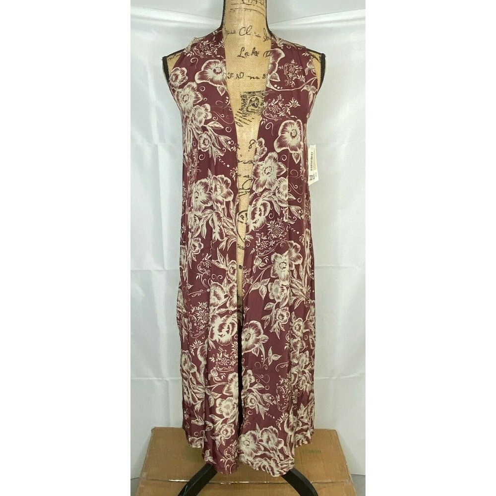LuLaRoe Women's Joy Vest Size XS Longline Sleeveless Multicolor‎ (1271)